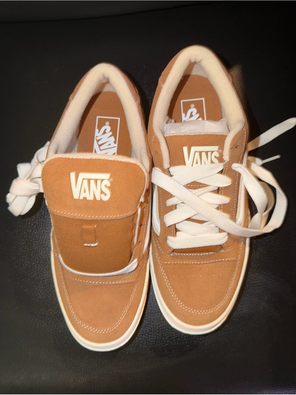 Vans Hylane Low-Top Sneakers in Tan and White